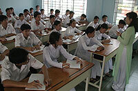 Một tiết học môn công dân tại Trường THPT Nguyễn Thị Định, TPHCM. Ảnh: N. Hữu